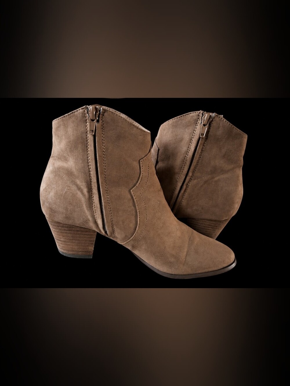 Carlos By Carlos Santana Women’s Suede Ankle Boots in Taupe Size 9